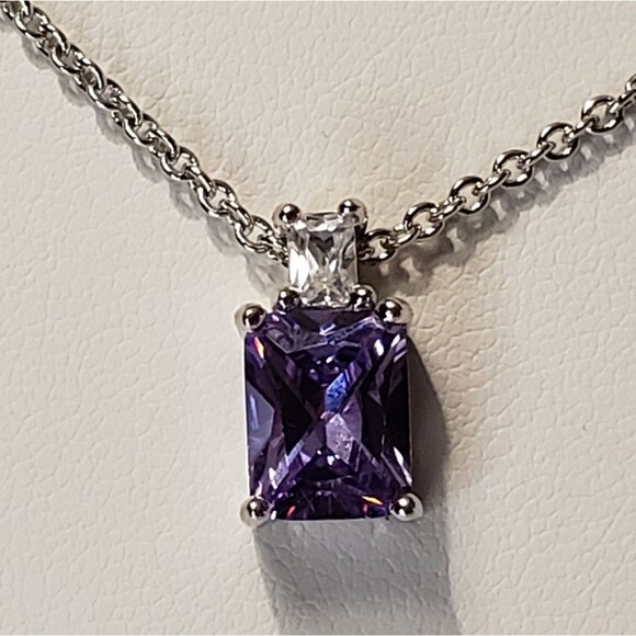 Amethyst with Silver Setting Ring, Earrings, Necklace, NWOT - Picture 9 of 13